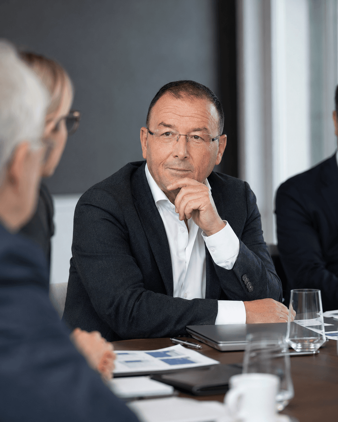 Marco Quinter in einer Verwaltungsratssitzung
